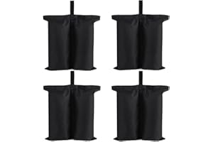 DONGAWIN Borsa per pesi, pesi delle gambe per tenda pop-up, gazebo, peso per ombrellone da giardino (4 small, nero)