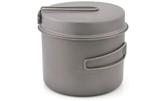 TOAKS Cookware Set Ultralight Titanium Pot Frying Pan Outdoor Camping Titanium Bowl Titanium Cup Picnic 1100ml, 1300ml, 1350ml, 1600ml