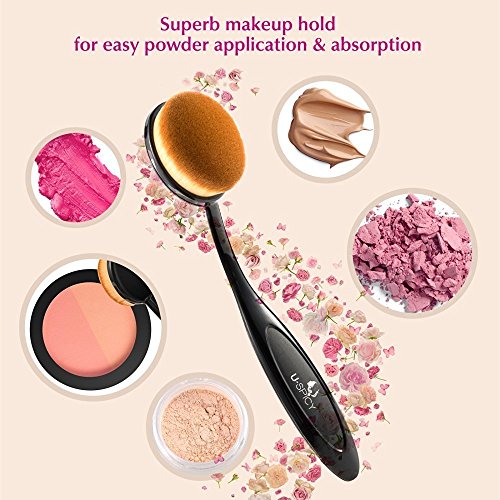 CINEEN Oval Make Up Pinsel 10 Stück Premium Pinselset Make-up Face Powder Foundation Creme Eyeliner Lip Rouge Bürste Kosmetik Zahnbürste Curve Pinsel set - 2