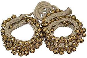 Whitewhale Handmade Indian Classical Ghungroo Dance Accessories Bharatnatyam, Kuchipudi, Odissi Ghungru For Dancer's Feet (50 bells + 50 bells)