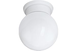Eglo Plafonnier Durelo - 1 Ampoule - Moderne - en Plastique et Verre - Blanc - avec Culot E27
