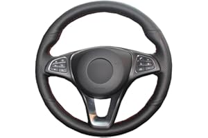 HATHWAY Apto para Mercedes-Benz Vito (W447) 2015-2020, Funda para Volante Cosida a Mano, Funda para Volante de Coche antiarañazos, Negra