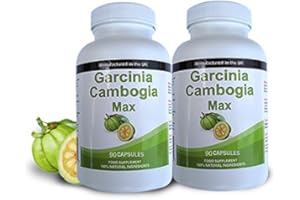 BODY SMART HERBALS Garcinia Cambogia Fruit Extract Food Supplement 2 X 90 Capsule Bottles Plus Meal Plan and Dieting Tips for Men and Women