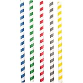 Garc&iacute;a de Pou 50 units - Straws Straight Striped &Oslash;1 x 21 cm Assorted Paper