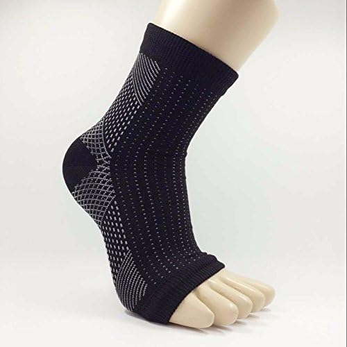 QualityLife - Top Quality Compression Foot Sleeve (1 Pair) for Men &amp; Women - Foot Doctor Insoles Socks - Best Pain Relief Therapy Sock - Foot Spurs Splint - Ankle Sleeves - Arch Support Heel Spur Circulation Brace ( Small - Medium )