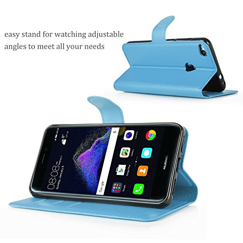 Huawei P8 Lite 2017 Hülle, IVSO Hohe Qualität Advanced Shock Absorption Technology Case Folio Tasche Cover für Huawei P8 Lite 2017 Smartphone (Für Huawei P8 Lite 2017, Blau) - 3