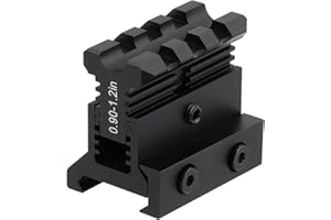 ToopMount Picatinny Riser Mount Rail Regolabile in Altezza 0.9-1.2" Ottica Riser Mount per Red DOT Mirino Fit 20mm Picatinny/Weaver Rails Leggero 3 Slot