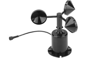 TTAMG 【2021 Neujahrsaktion】Wind-Rtae-Anemometer, 0-70 m/s, 5-30 V DC, hohe Genauigkeit, Umgebungssignal, Ausgangsimpuls, drei Tassen, Windratensensor für Gewächshäuser, Schiffe, Kai, Wetterstationen