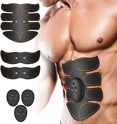 Novatech Muscle Toner, Abdominal Toning Belt, EMS ABS Trainer Wireless Body Gym Workout Home Office Fitness Equipment For Abdomen/Arm/Leg Training Men