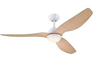 Westinghouse Lighting 7316140 Magnolia, moderner mattweißer 132 cm Deckenventilator, LED-Leuchte mit Opalmilchglas und Farbtemperaturwechsel, inklusiv Fernbedienung, DC-Motor