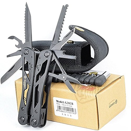 Ganzo G202-B Multitool, Edelstahl, rostfrei, über 20 Funktionen, inkl. Tasche - 7