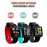 Altsommer 1,3-Zoll Sport Fitness Aktivität Smart Watch mit Bluetooth, Puls,Schrittzähler,Hand-On-Bright-Screen,Kalorienverbrauch,Schlafüberwachung,Multi Sprachen für Android,IOS (Schwarz)