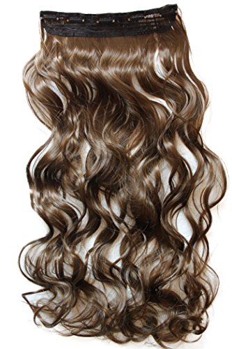 PRETTYSHOP 70cm oder 55cm Clip In Extensions Halbperücke Haarverlängerung Haarverdichtung Haarteil hitzebeständig wie Echthaar div. Farben