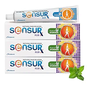 Sensur Natural & Ayurvedic Pain Relief Rub -(30gm, Pack of 3)|Fast Relief |All pains, One solution