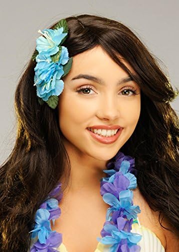 Sancto International Hawaiian Blue Hibiscus Flower Hair Clip