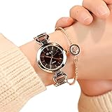 YunYoud Frauen Quarz Analog Handgelenk kleine Vorwahlknopf zarte Uhr Luxusgeschäfts-Uhren moderne damenarmbanduhren sale schweiz klassisch elegante strass uhr