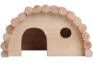 Shanrya Nido per Criceti, Casa In Legno per Criceti Non Tossico Casetta Criceto, Capanna Nascondiglio per Piccoli Animali Domestici In Legno Casa Vivente Naturale per Criceto Nano Gerbil Rat Chipmunk