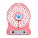 Produktbild HCFKJ Tragbarer Wieder Aufladbarer Led Licht Ventilator LuftküHler Minischreibtisch Usb Ventilator 18650 (ROSA)