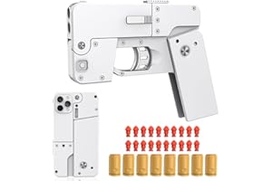 FWHFNB Creative Soft Bullet - Pistola giocattolo pieghevole, con 8 conchiglie e 20 proiettili in schiuma, per 8 + bambini, idea regalo per fucile softair (bianco)
