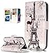 Produktbild Roreikes Samsung Galaxy J7 (2016) J710F, Galaxy J7 (2016) J710F Case, Hülle Muster Blume Strap Wallet Cover Tasche Bunte Retro PU Leder Flip Case Handytasche Muster Schutz Hüllen im Bookstyle Handyhülle Ledertasche mit Stand mit Neun Funktion Kartenfächer Magnetverschluss Magnet Etui Schale Schutzhüllen für Samsung Galaxy J7 (2016) J710F