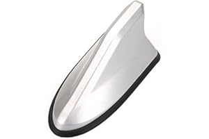 GOZAR Antennes Universelles De Signal Radio D'Antenne D'Aileron De Requin De Style De Toit en Plastique Abs Compatibles avec La Plupart des Voitures - Argent