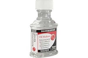 DALER ROWNEY Daler-Rowney Georgian Oil Medium, Glass Jar, 2.54oz - 75 ml, Retouching Varnish