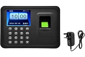 N\P Biometric Fingerprint Time Clock Intelligent Attendance Machine Password Attendance Check Device Employee Clock-in Recorder 2.4" LCD Screen