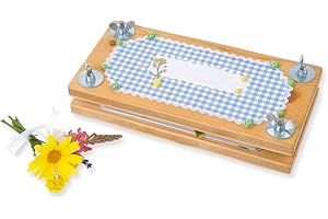 matches21 HOME & HOBBY Kinder Bastelset ab 10 Jahren Pflanzenpresse/Blumenpresse als Holz Bausatz Werkset