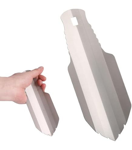 Pala Cazzuola Ultraleggera In Alluminio 7075 Per Escursionismo E Campeggio - Manico Lungo, 27g, Colore Nero - 2