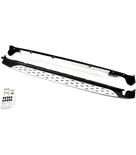 Coppia set pedane protezione sottoporta laterali TUNING SUV VW Touareg 2002-2007 mod Grand acciaio inox