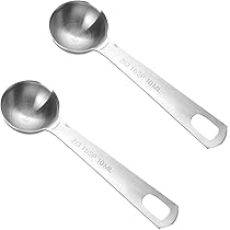 Maatlepel, koffielepel, portioneerder, koffiedoseerlepel, koffie, koffielepel, roestvrij staal