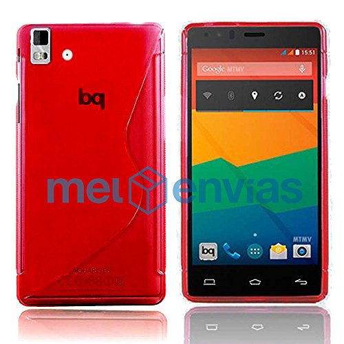 Funda para BQ AQUARIS E5 FNAC PHABLET 2 E5 HD FHD GEL TPU Dise o S-Line Color ROJO Funda para BQ AQUARIS E5 FNAC PHABLET 2 E5 HD FHD GEL TPU Dise o S-Line Color ROJO