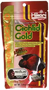 Hikari Cichlid Gold Mini Pellet Aquarium Fish Food, 57 g