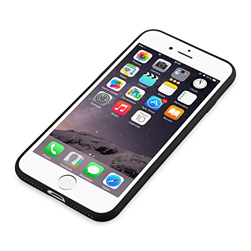 Funda iPhone 8 Plus  iPhone 7 Plus Case  JAMMYLIZARD Carcasa TPU Ultra Fina   Jelly Case   De Goma Silicona Back Cover  Negro