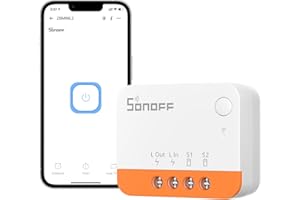 No Neutral Wire Required, SONOFF ZBMINIL2 Zigbee Smart Light Switch (2 Way), Works with Alexa, SmartThings Hub, Google Home&SONOFF ZBBridge-P, ZigBee Hub Required