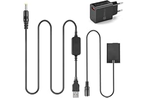 Raeisusp Moment obrotowy DC EP-5G EN-EL25 EN-EL25a atrakcja baterii + złącze kabla zasilającego USB EH-5A + adapter USB QC3.0 do Nikon Z30 Z50 ZFC