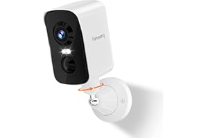 fanxiang Telecamera WiFi Esterno Senza Fili, Telecamera di Sicurezza Wireless con Visione 360°, Batteria Ricaricabile, Visione Notturna a Colori 10m, Rilevamento AI, PIR, IP65