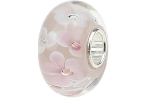 JYRRONG Breloque en verre soufflé de Murano en argent sterling pour bracelet à breloques Pandora, Verre, Verre