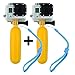 Produktbild PicPro Handstativ Premium für GoPro Kameras - Schwimmendes Handstativ für Atemberaubende Aufnahmen im Wasser und am Land - Zwei Schlaufen und Schrauben für GoPro inkludiert (Gelb, 2 Stück)