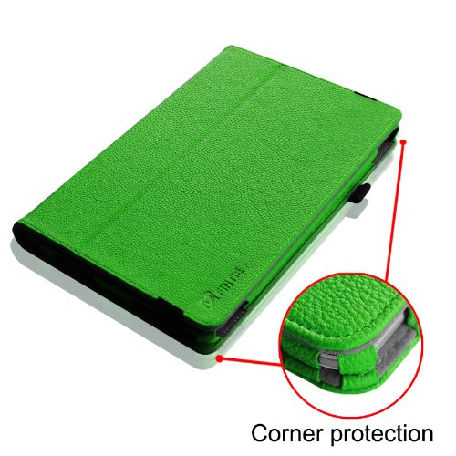 [Eckenschutz] Fintie Microsoft Surface Pro / Pro 2 Hülle Case – Hochwertige Kunstleder Slim Fit Stand Cover Tasche Schutzhülle Etui mit Stylus-Halterung für Microsoft Surface Pro / Pro 2 10.6″ Zoll Tablet, Grün - 4