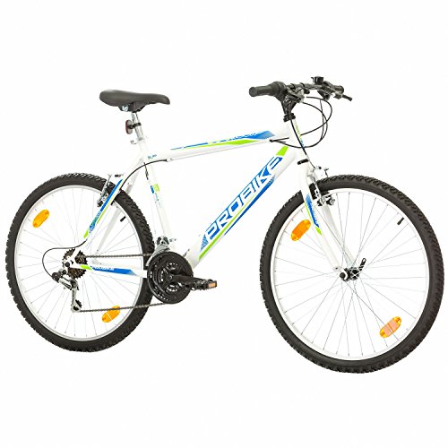 Coollook PROBIKE 26 Zoll Fahrrad Felge Mountainbike MTB Weiss Glanz Starren Rahmen Fahrradherren Rad Bike Cycling, Rahmen 51 cm, 18-GANG EU-PRODUKT - 4