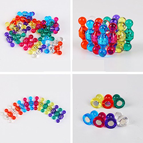 HMILYDYK 42  unidades magn  tico Push Pins       7  colores diferentes fuerte imanes de nevera para oficina pizarra tabl  n de anuncios  frigor  fico mapa