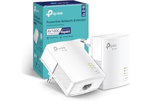 TP-Link TL-PA717 KIT Powerline Gigabit Porta, HomePlug AV2, Velocità Fino a 1000 Mbps, Per Streaming Video HD/3D/4K e Giochi Online (Solo per Wired), Nessuna Configurazione Richiesta