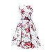 Produktbild 80er Kleid, Lylafairy Damen A-Linie 50er Vintage Abendkleid Rockabilly Kleid Knielang Festliches Pin Up Kleid Partykleider Cocktailkleider (38, 06Blumen)