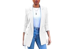 OADOBKICE Blazer Manga Larga Mujer Blazer Casual Mujer Blazer Negro Traje Talla Grande Mujer Fitness Blazer Regular Cardigan Slim Fit Blazer Original Mujer Blazer Primavera Blazer