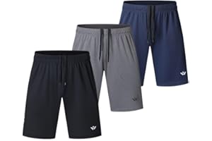 Bsrpolry Confezione da 3 pantaloncini da corsa da uomo con due tasche ad asciugatura rapida per jogging, allenamento, allenamento sportivo