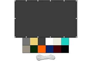 WGLF SUN Shade Sail Right Angle 2 x 3.5 m Waterproof Rectangular Canopy With Free Rope UV Block Weather-Resistant with Grommets PES Polyester Sun Shades Outdoor Garden Patio Party, Dark Grey