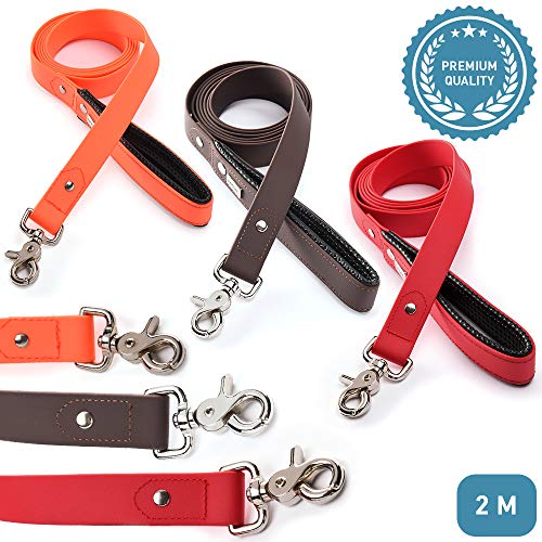 PetTec Guinzaglio per Cani Resistente in Trioflex, Lunghezza: 2 Metri; Perfetto per Cani di Grande e Piccola Taglia; Impermeabile e Antisporco, Robusto e Sicuro