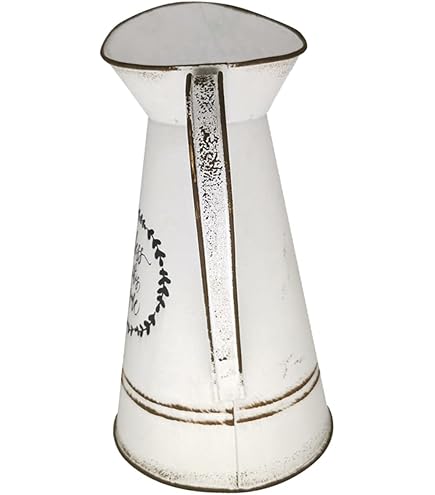 Vase Rustique En Fer Blanc – Style Bidon à Lait, Galvanisé, 14 X 20,3 X 24,1 Cm, Pour Déco Maison Et Jardin