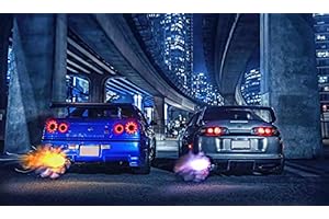 BDP Motorsport Nissan Skyline Vs Toyota Supra XXL ONE PIECE NOT SECTIONS Over 1 Meter wide Poster! **UK SELLER - SAME DAY SHIPPING**